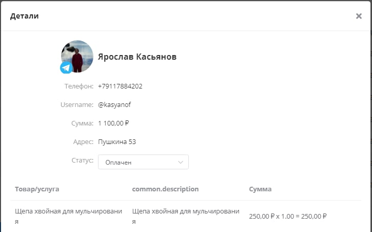 телеграм магазин